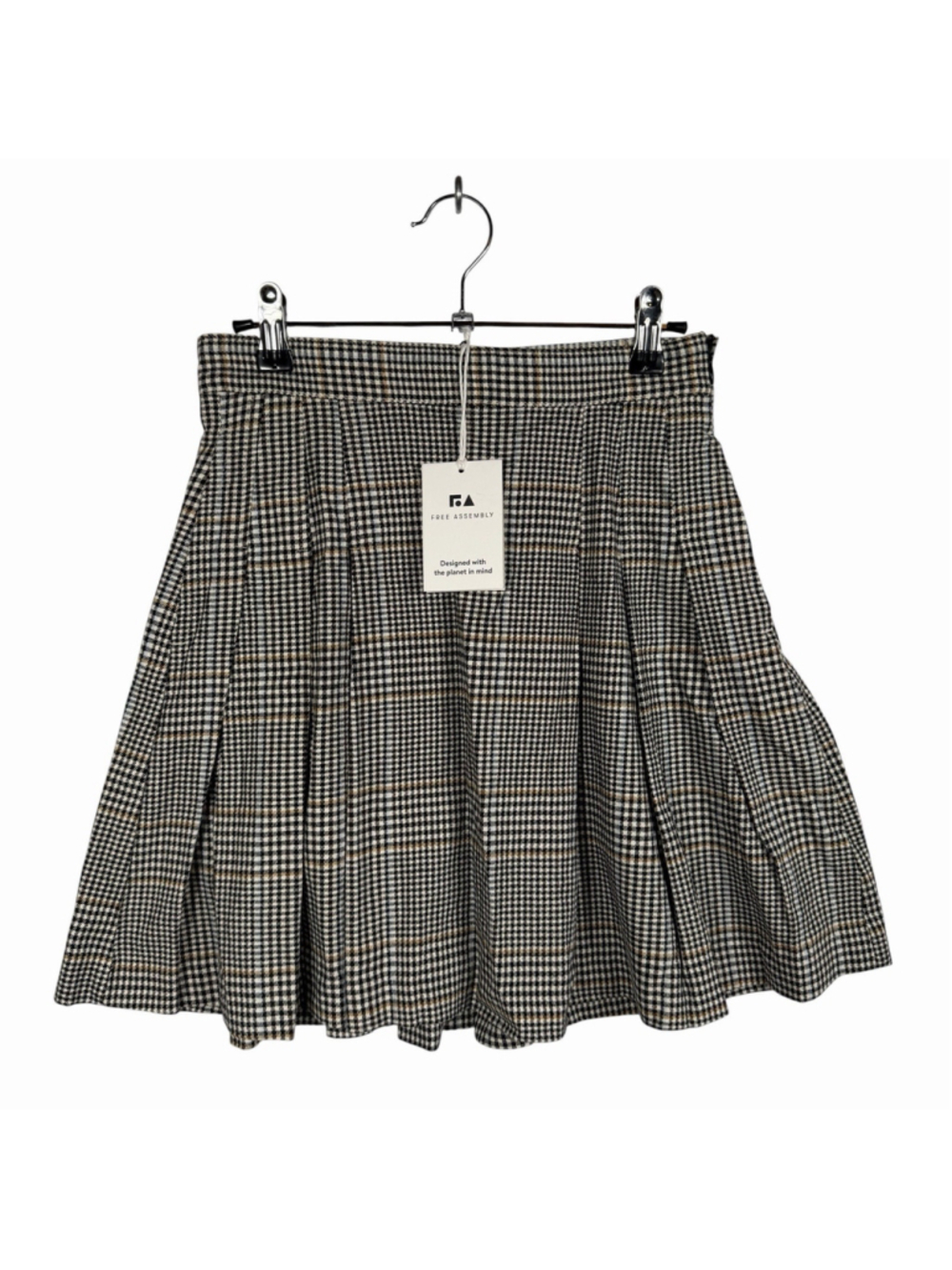 Free Assembly Plaid Pleated Mini Skirt Size 0